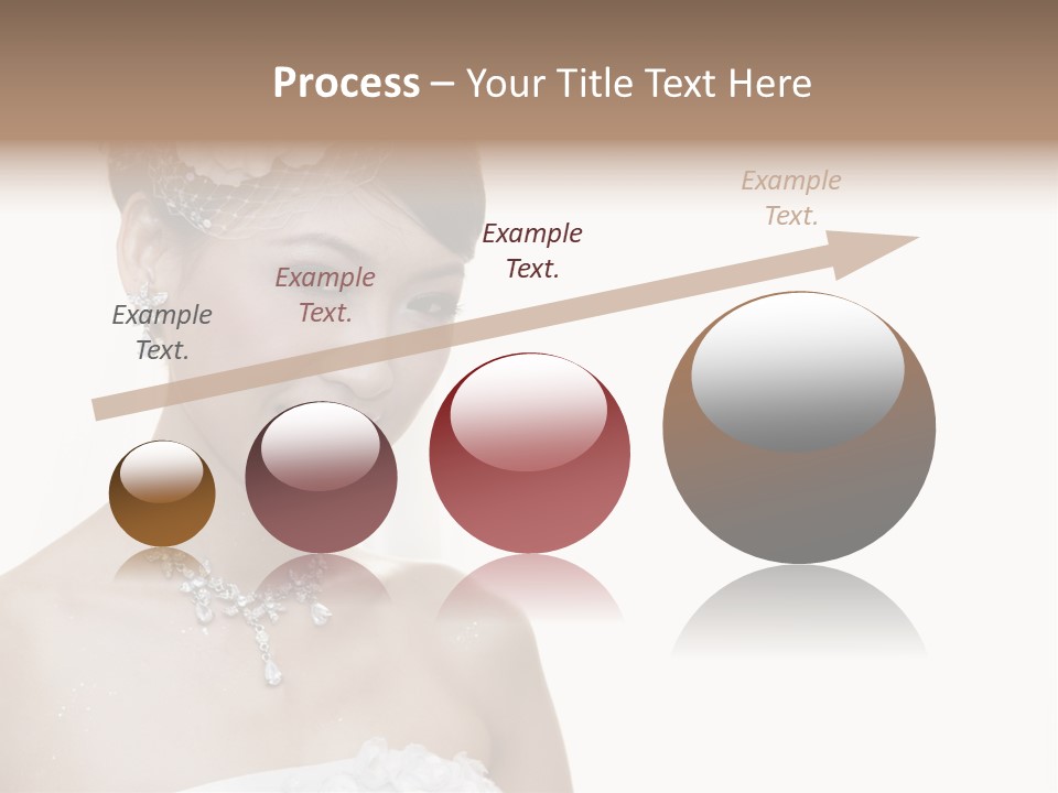 A Woman In A Wedding Dress With A Flower In Her Hair PowerPoint Template