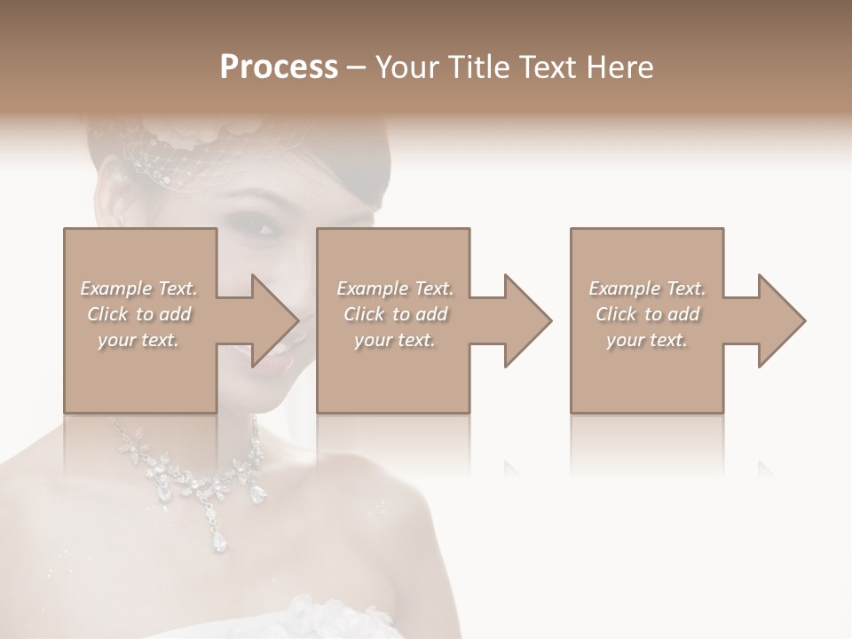 A Woman In A Wedding Dress With A Flower In Her Hair PowerPoint Template