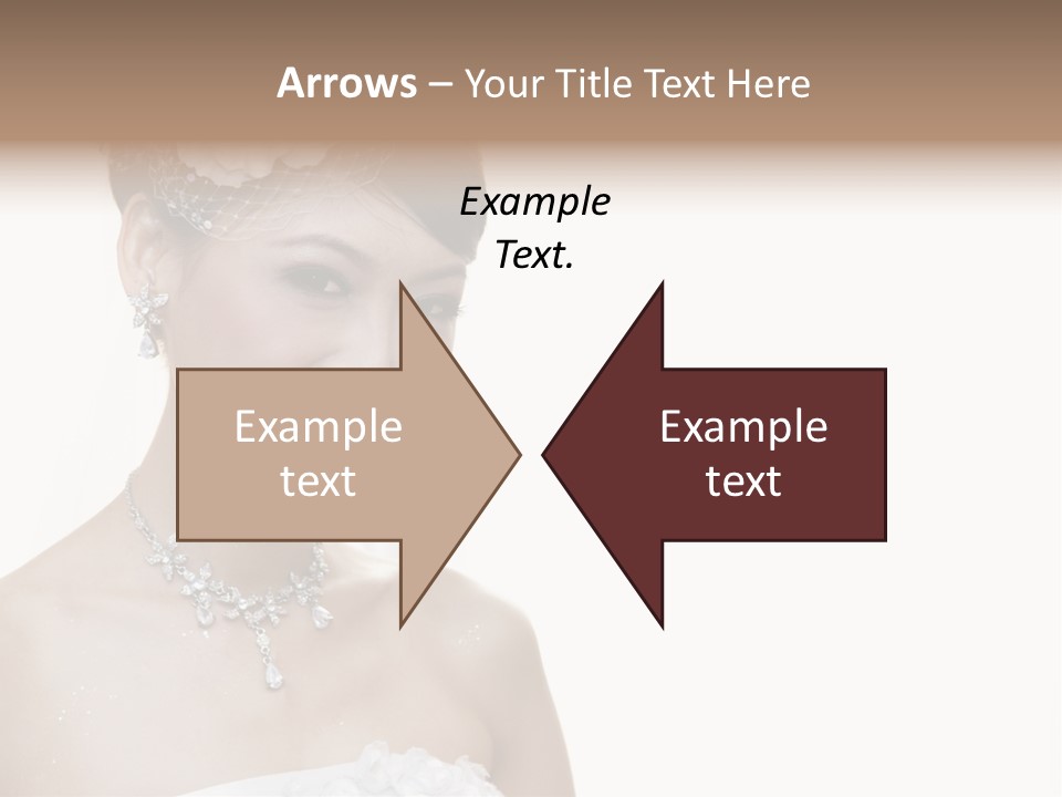 A Woman In A Wedding Dress With A Flower In Her Hair PowerPoint Template