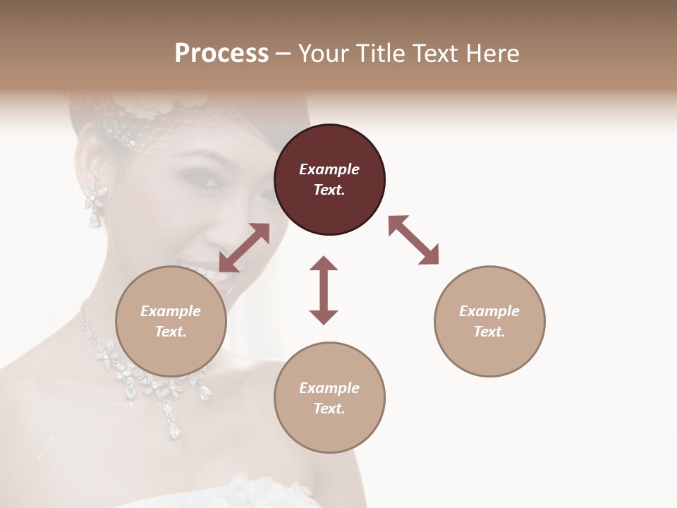 A Woman In A Wedding Dress With A Flower In Her Hair PowerPoint Template