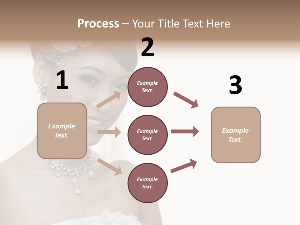 A Woman In A Wedding Dress With A Flower In Her Hair PowerPoint Template