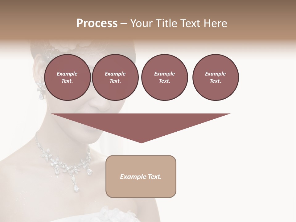 A Woman In A Wedding Dress With A Flower In Her Hair PowerPoint Template
