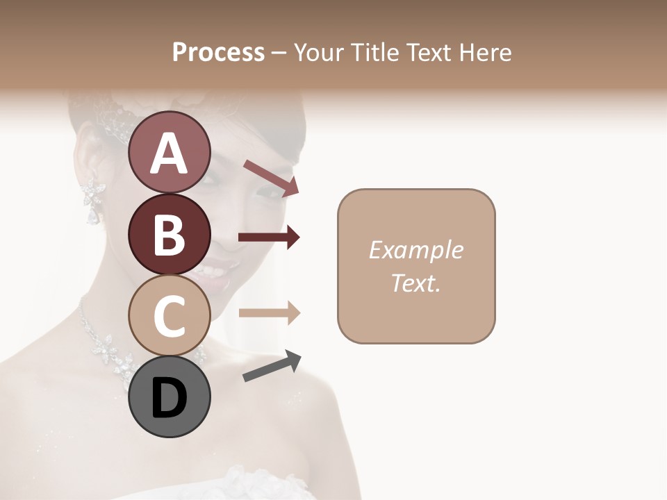 A Woman In A Wedding Dress With A Flower In Her Hair PowerPoint Template