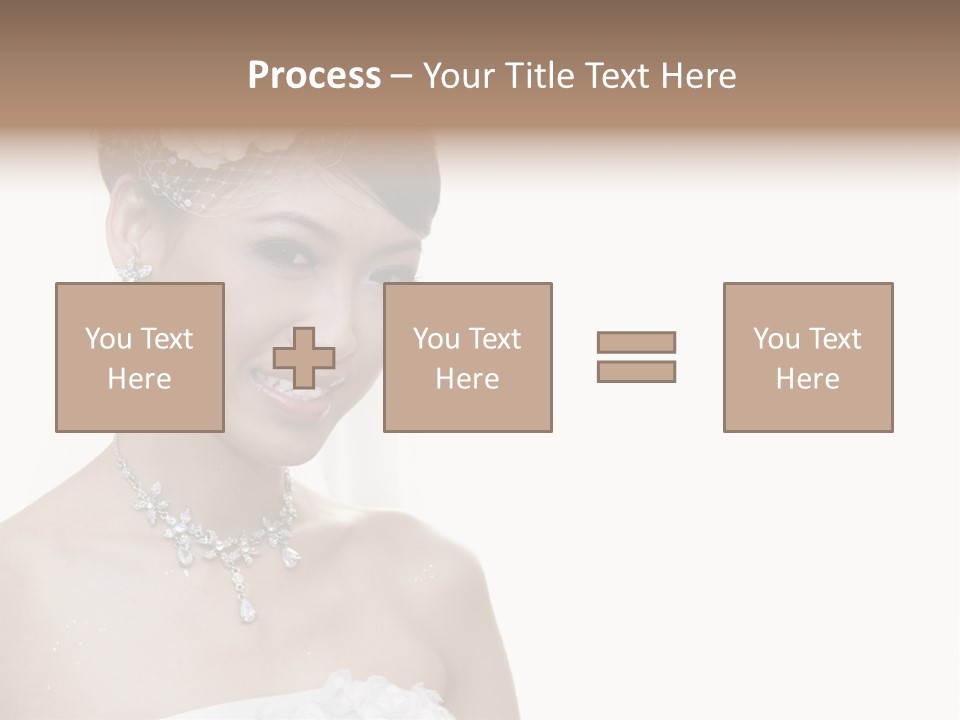 A Woman In A Wedding Dress With A Flower In Her Hair PowerPoint Template