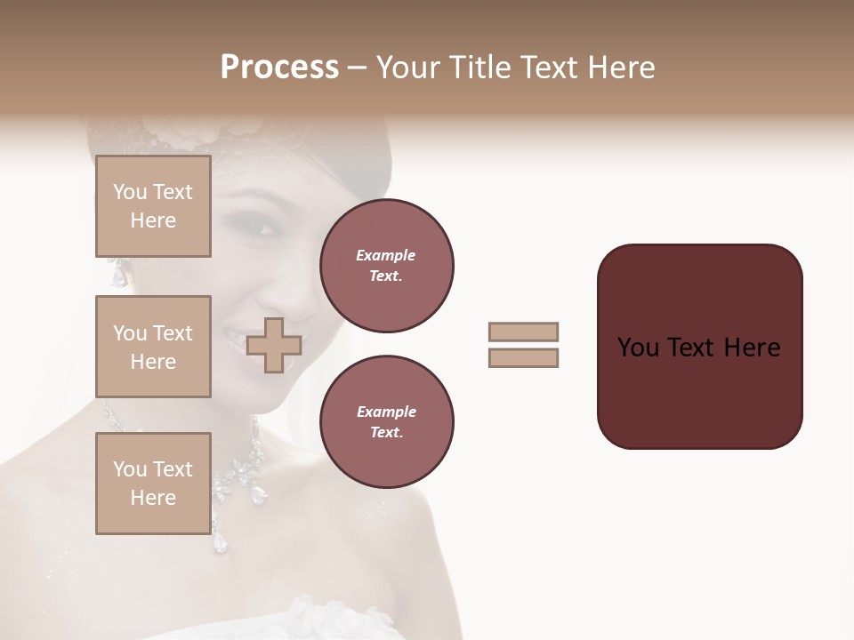 A Woman In A Wedding Dress With A Flower In Her Hair PowerPoint Template