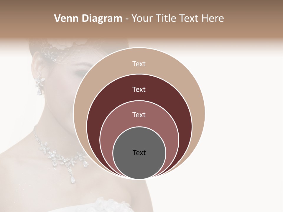 A Woman In A Wedding Dress With A Flower In Her Hair PowerPoint Template