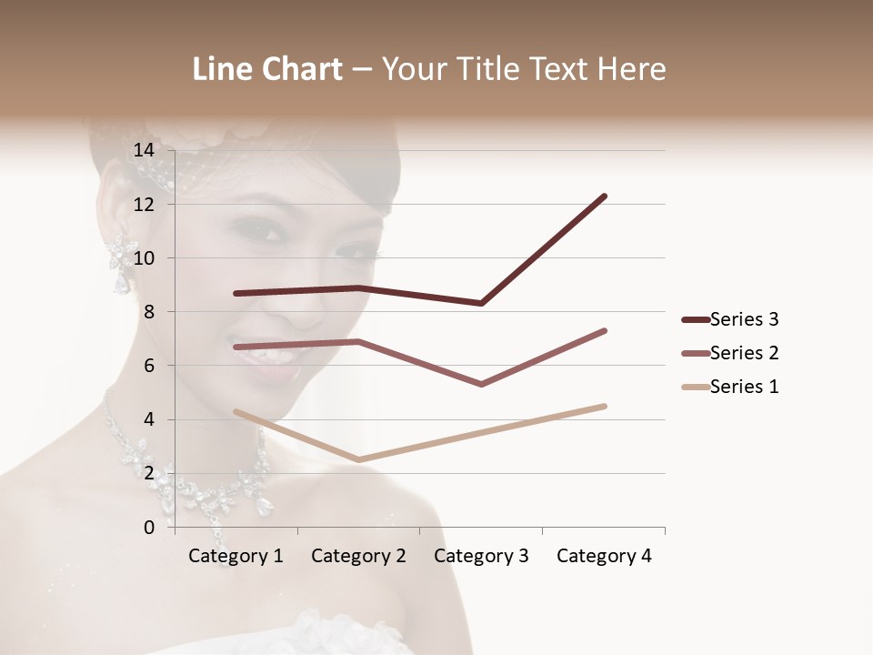 A Woman In A Wedding Dress With A Flower In Her Hair PowerPoint Template