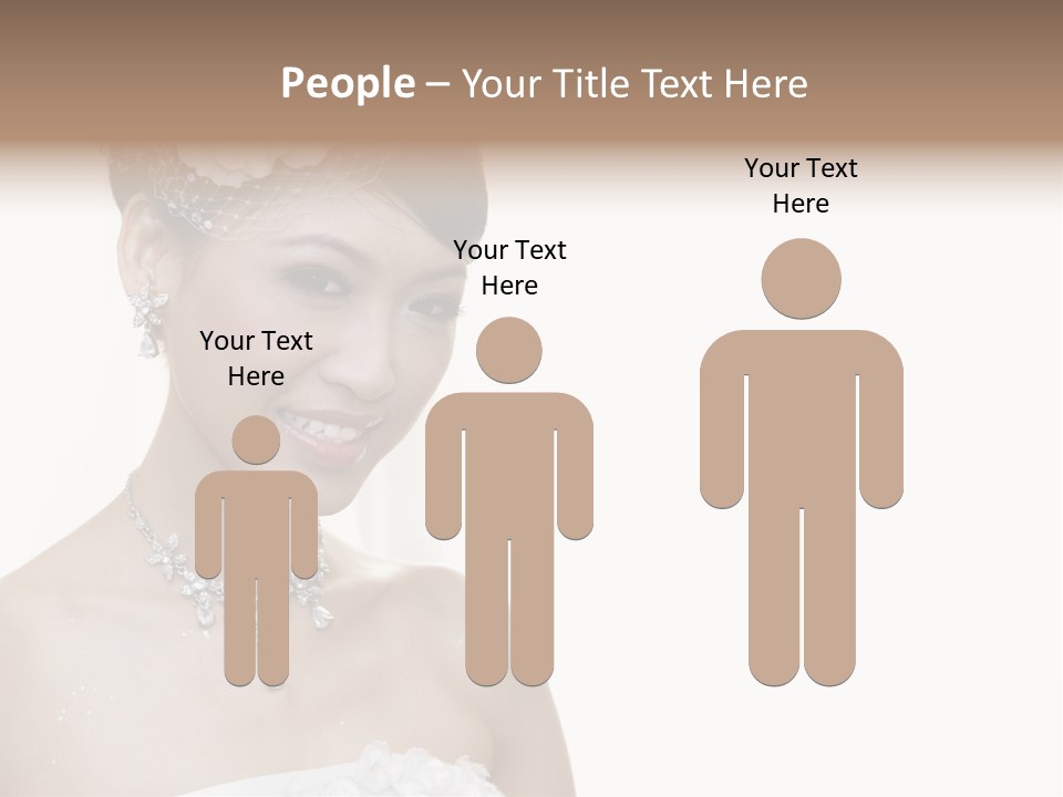 A Woman In A Wedding Dress With A Flower In Her Hair PowerPoint Template