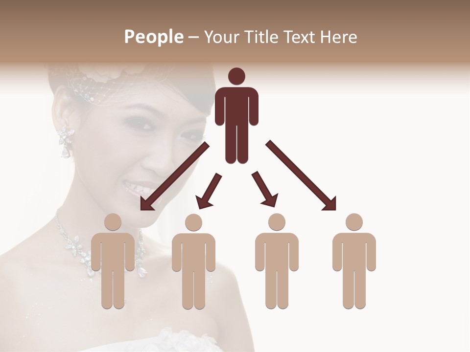 A Woman In A Wedding Dress With A Flower In Her Hair PowerPoint Template
