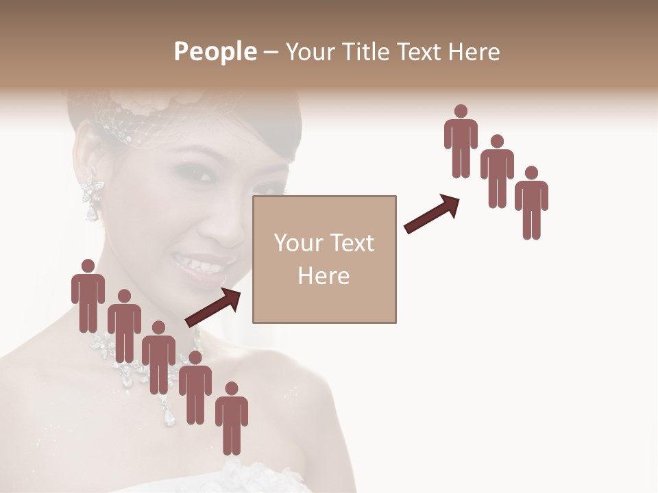 A Woman In A Wedding Dress With A Flower In Her Hair PowerPoint Template