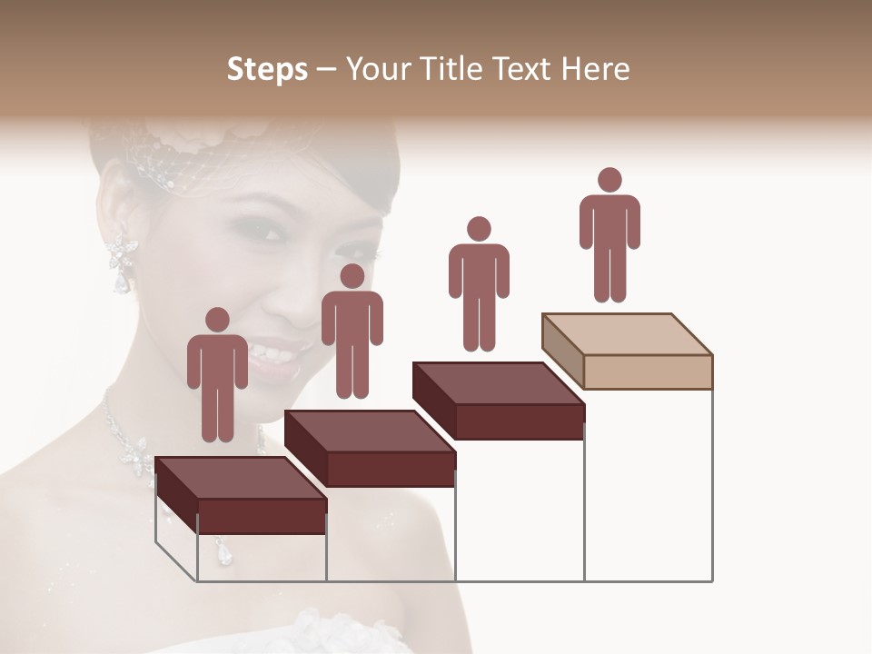 A Woman In A Wedding Dress With A Flower In Her Hair PowerPoint Template