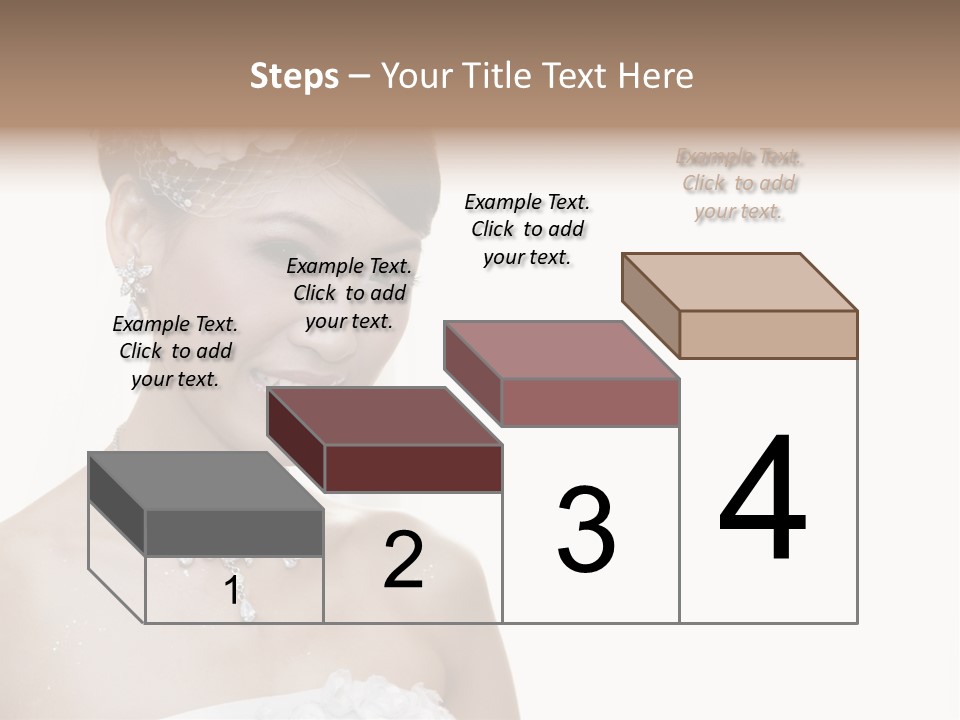 A Woman In A Wedding Dress With A Flower In Her Hair PowerPoint Template