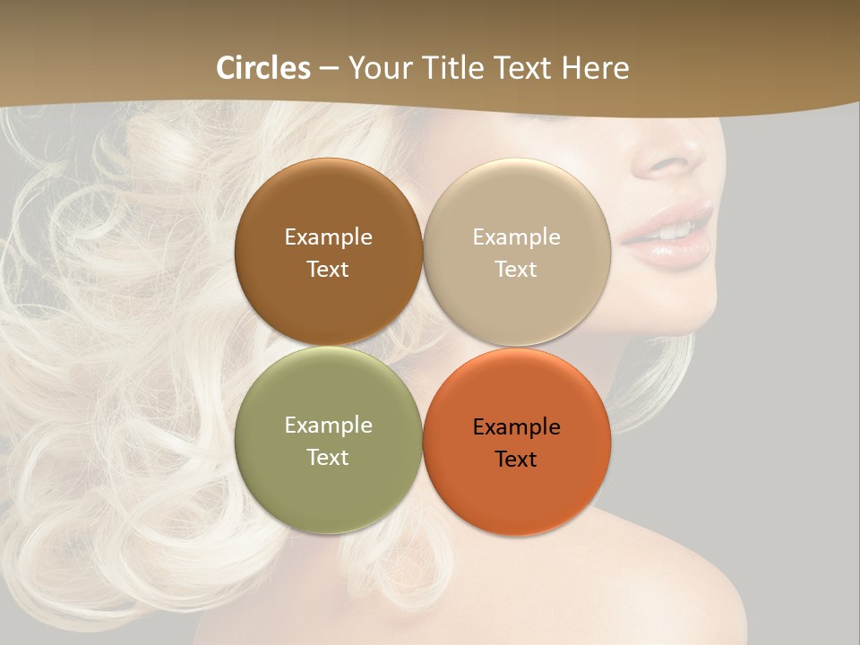 A Woman With Blond Hair And A Black Background PowerPoint Template