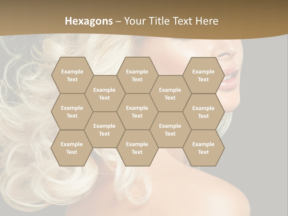 A Woman With Blond Hair And A Black Background PowerPoint Template