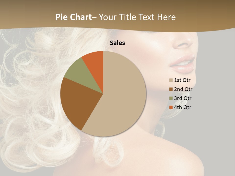 A Woman With Blond Hair And A Black Background PowerPoint Template