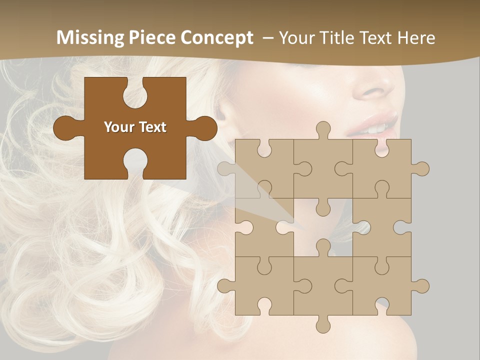 A Woman With Blond Hair And A Black Background PowerPoint Template