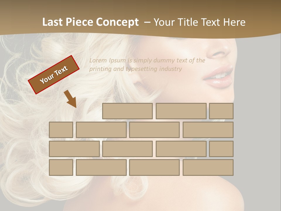 A Woman With Blond Hair And A Black Background PowerPoint Template