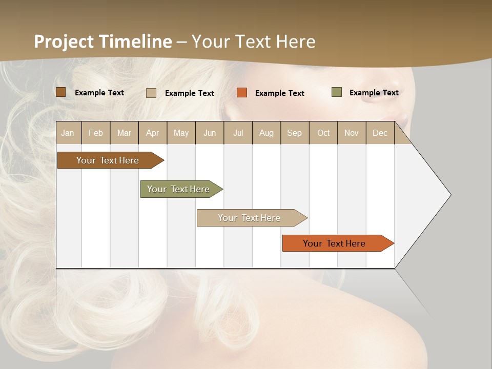 A Woman With Blond Hair And A Black Background PowerPoint Template