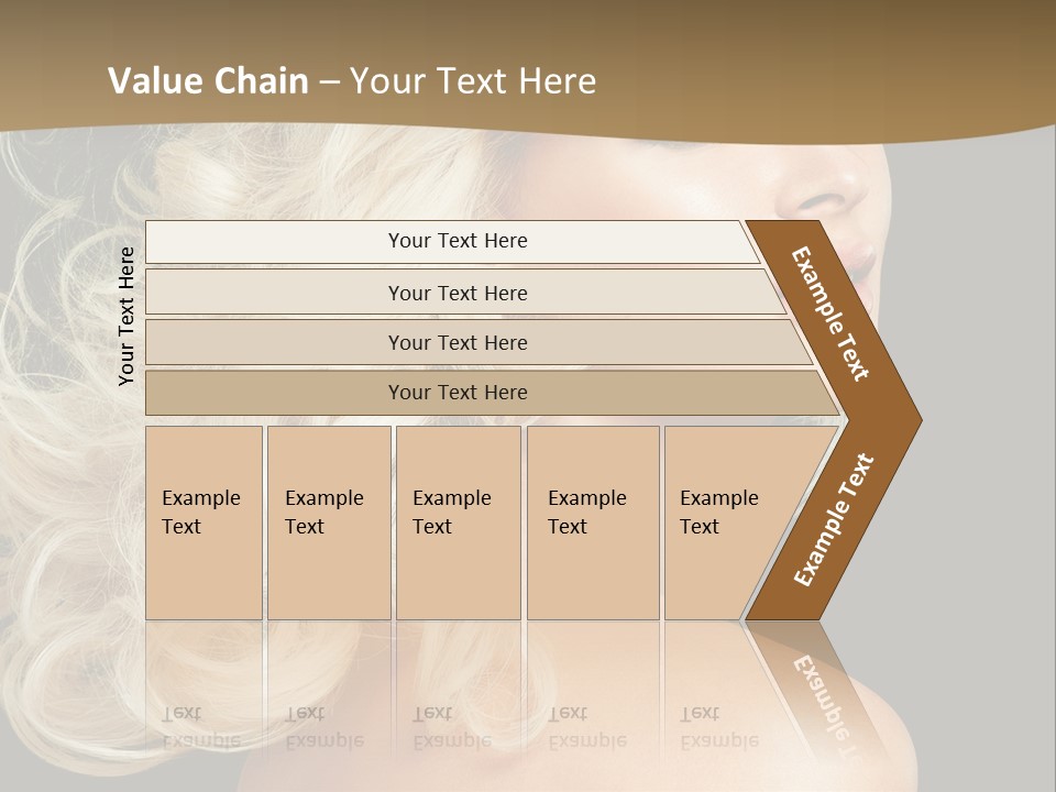 A Woman With Blond Hair And A Black Background PowerPoint Template