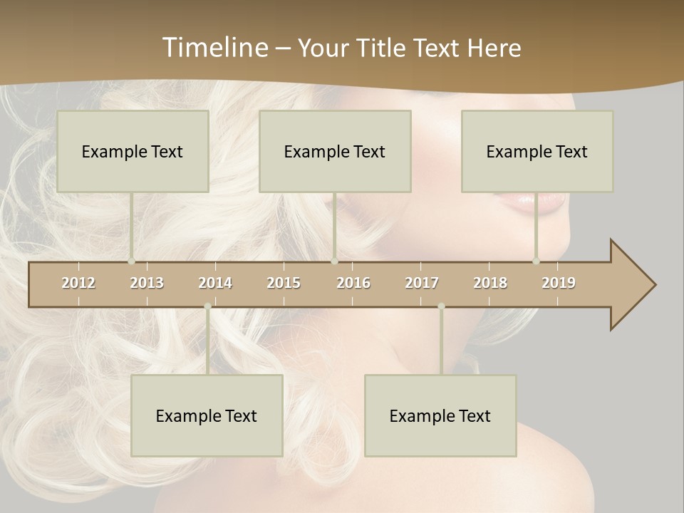 A Woman With Blond Hair And A Black Background PowerPoint Template