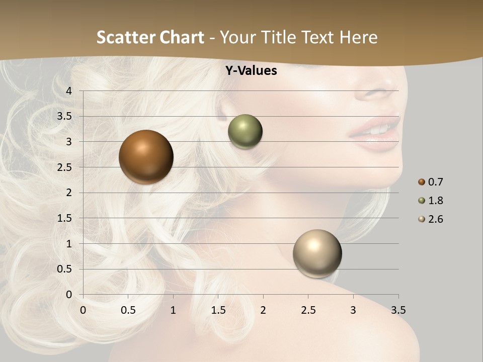 A Woman With Blond Hair And A Black Background PowerPoint Template