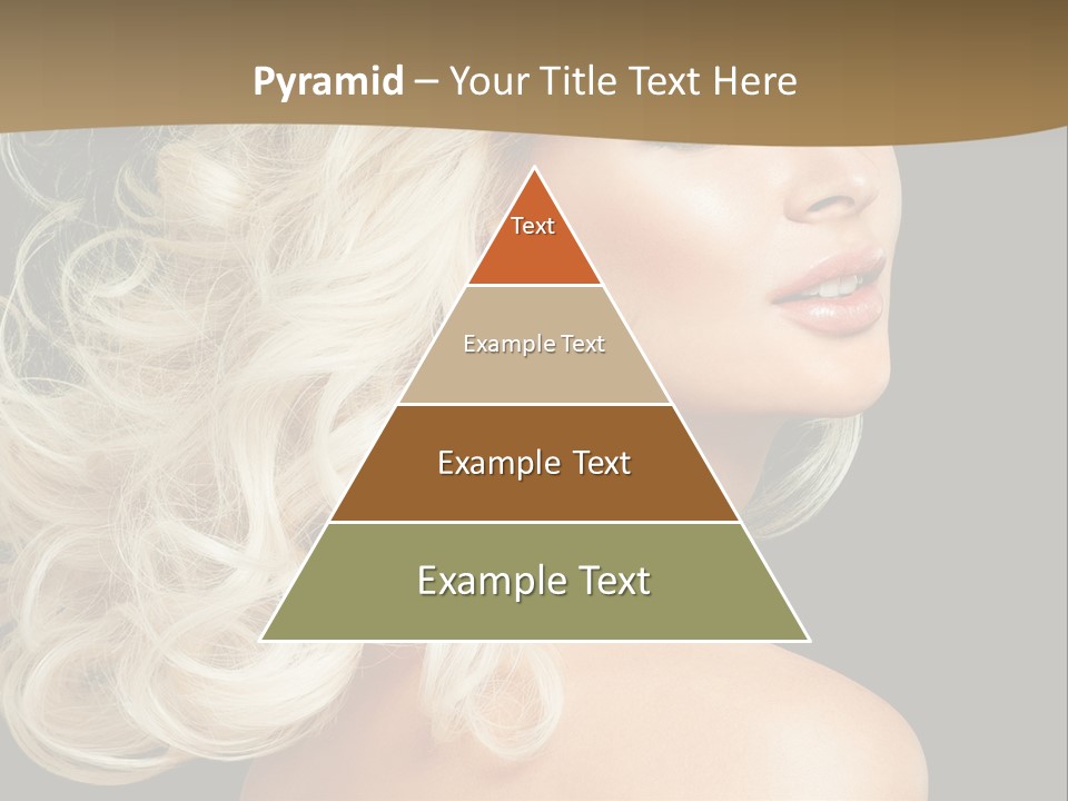 A Woman With Blond Hair And A Black Background PowerPoint Template