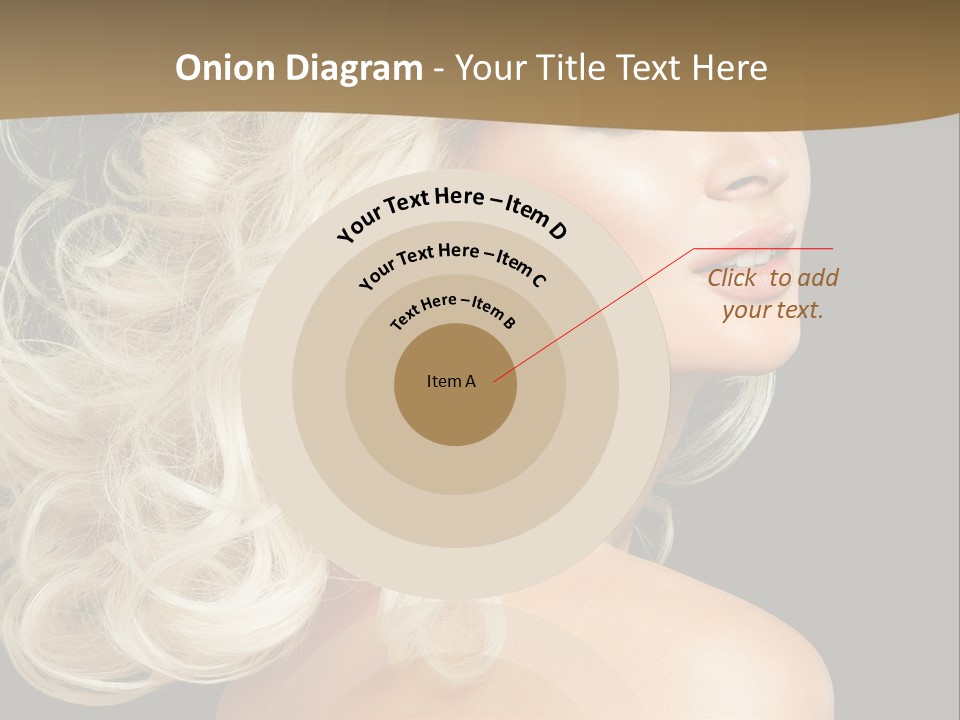 A Woman With Blond Hair And A Black Background PowerPoint Template