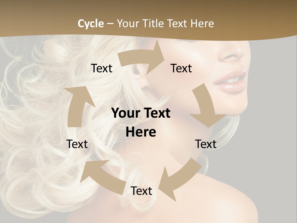 A Woman With Blond Hair And A Black Background PowerPoint Template