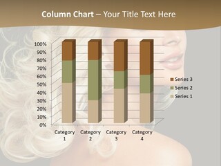 A Woman With Blond Hair And A Black Background PowerPoint Template