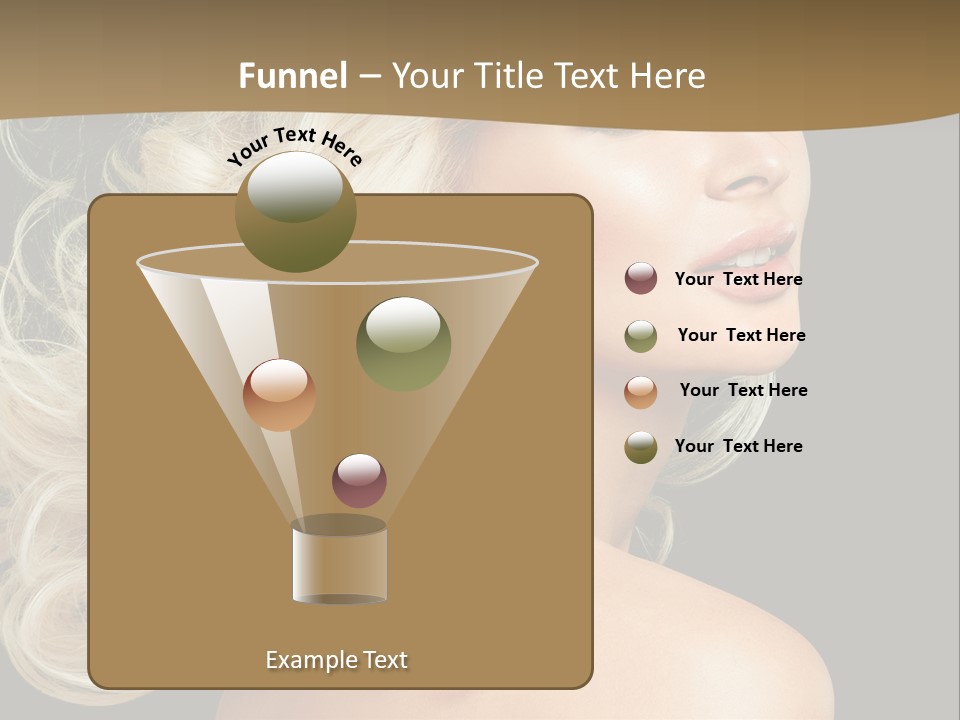 A Woman With Blond Hair And A Black Background PowerPoint Template