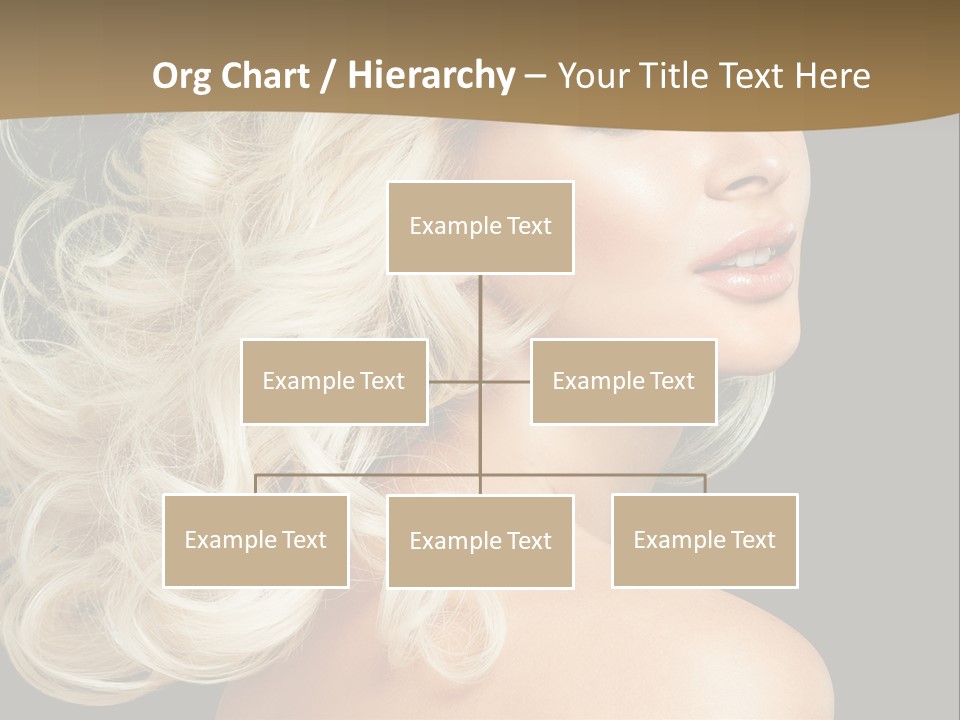 A Woman With Blond Hair And A Black Background PowerPoint Template