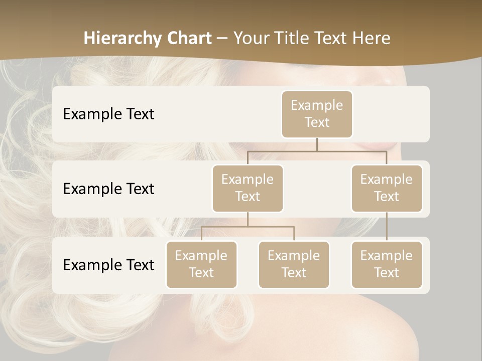 A Woman With Blond Hair And A Black Background PowerPoint Template