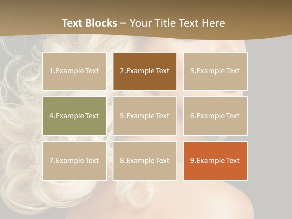 A Woman With Blond Hair And A Black Background PowerPoint Template