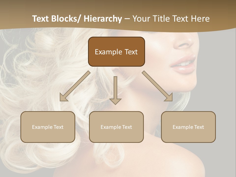 A Woman With Blond Hair And A Black Background PowerPoint Template