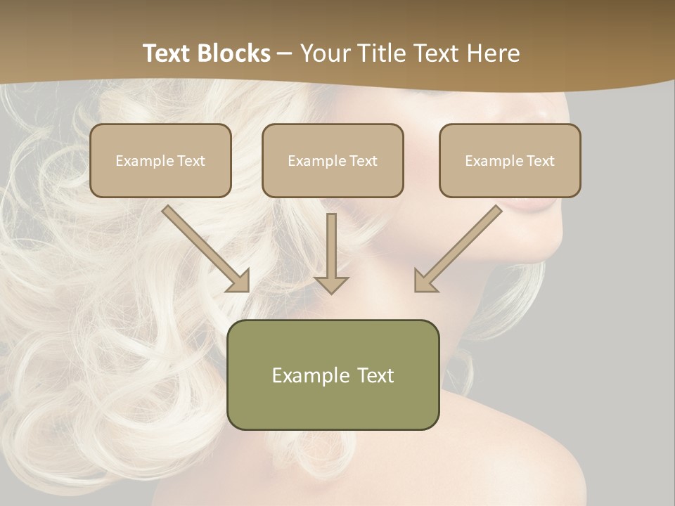 A Woman With Blond Hair And A Black Background PowerPoint Template