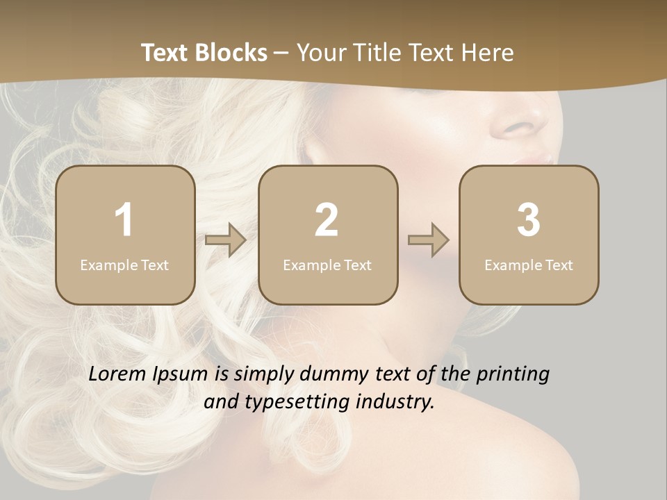 A Woman With Blond Hair And A Black Background PowerPoint Template