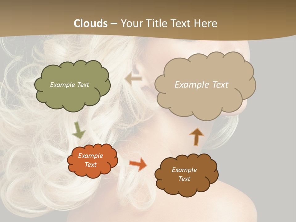 A Woman With Blond Hair And A Black Background PowerPoint Template