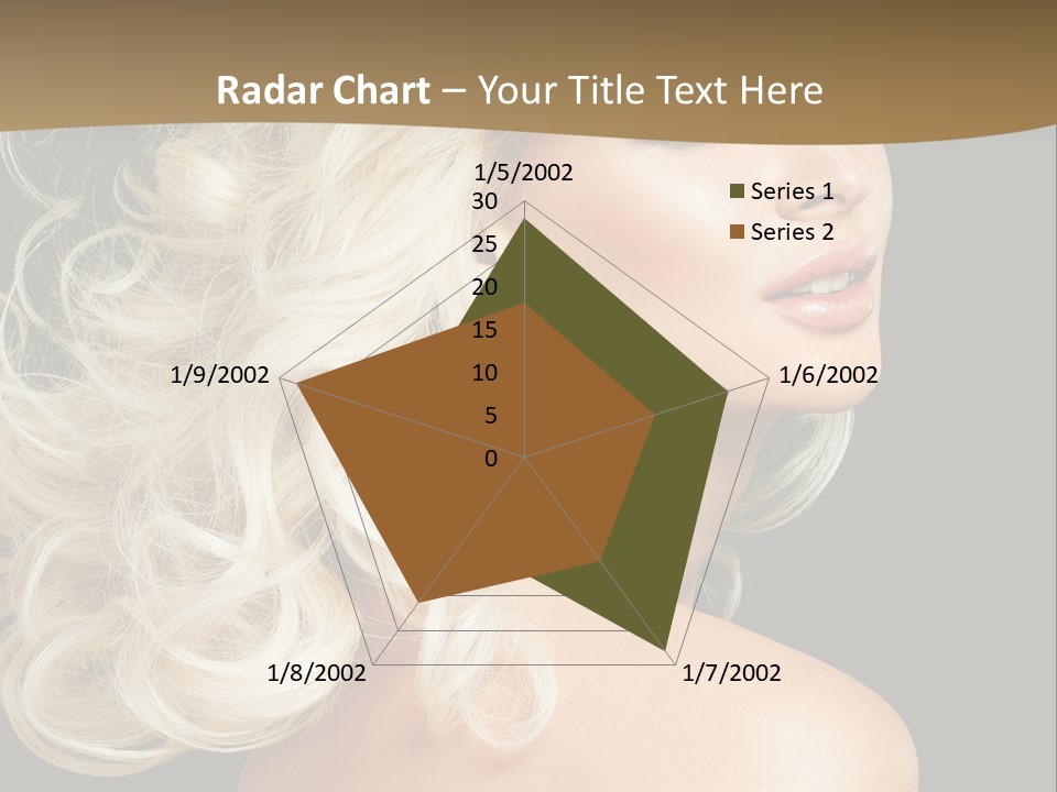 A Woman With Blond Hair And A Black Background PowerPoint Template