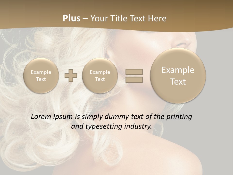 A Woman With Blond Hair And A Black Background PowerPoint Template