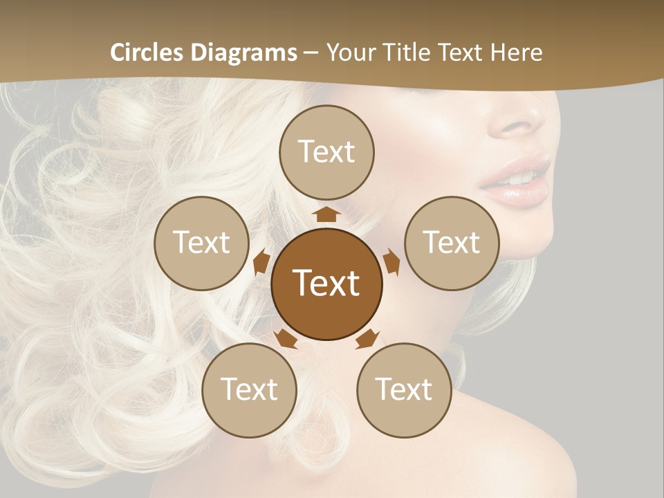 A Woman With Blond Hair And A Black Background PowerPoint Template