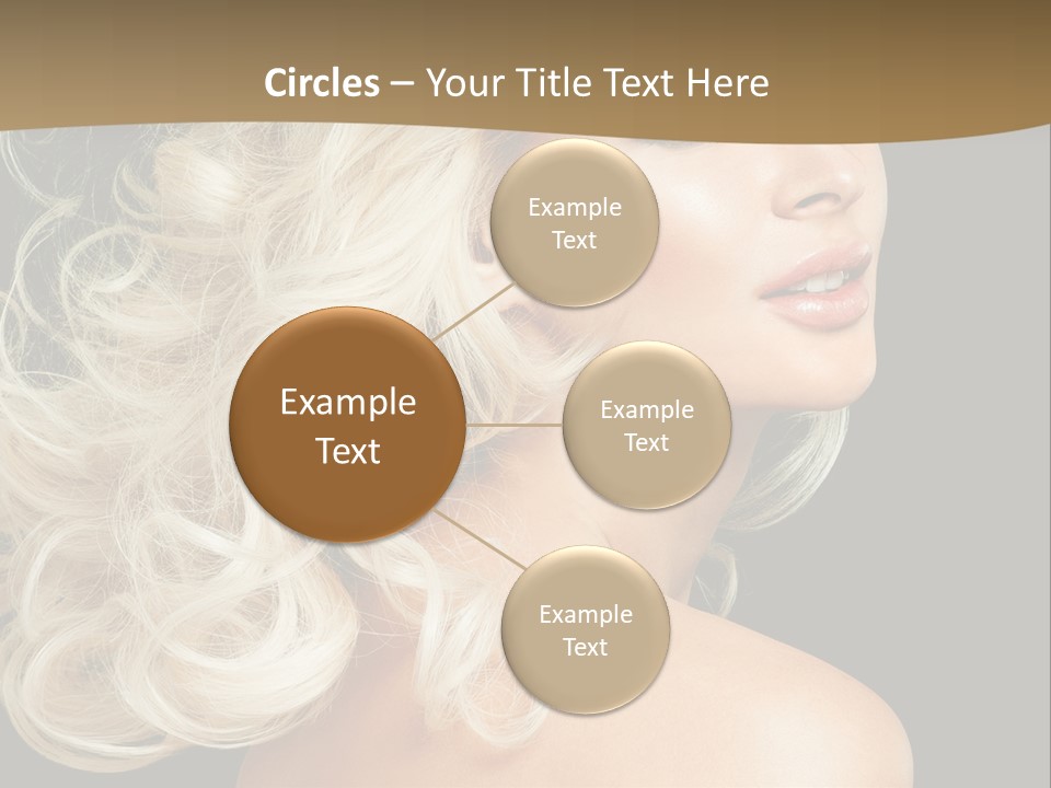 A Woman With Blond Hair And A Black Background PowerPoint Template