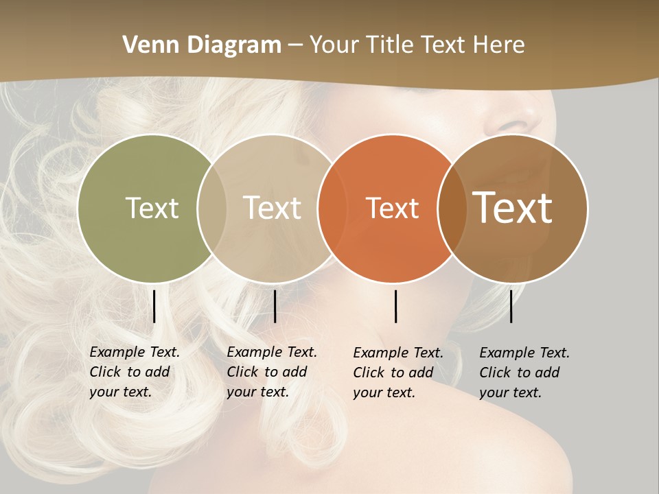 A Woman With Blond Hair And A Black Background PowerPoint Template