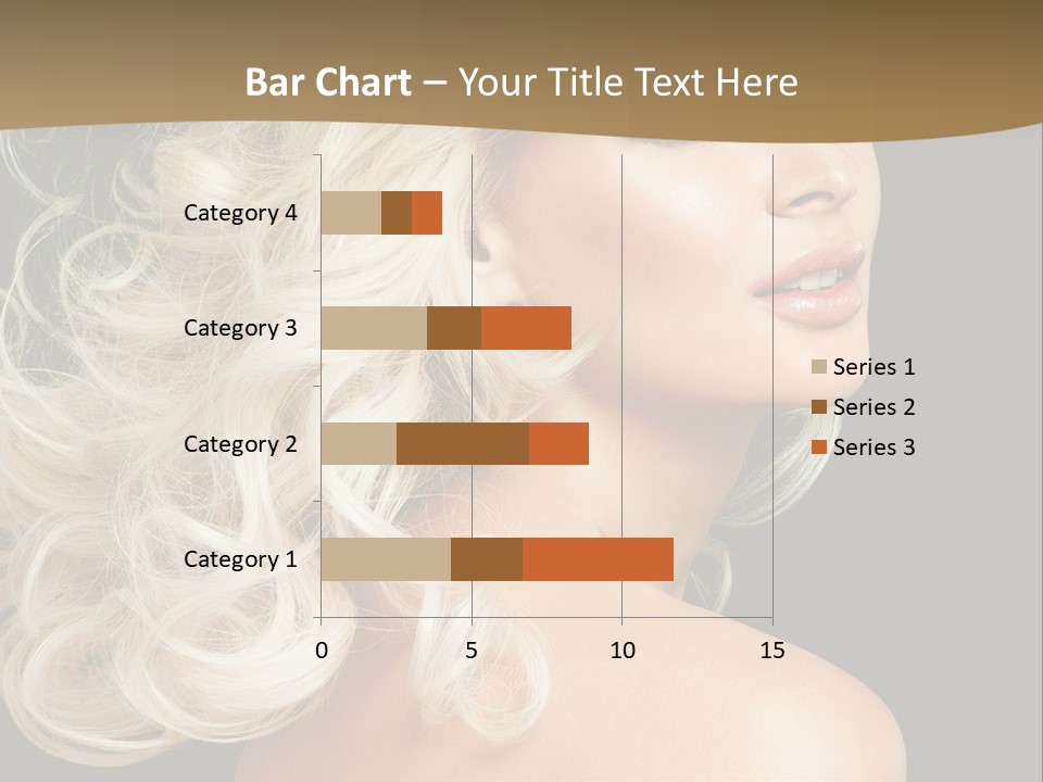 A Woman With Blond Hair And A Black Background PowerPoint Template