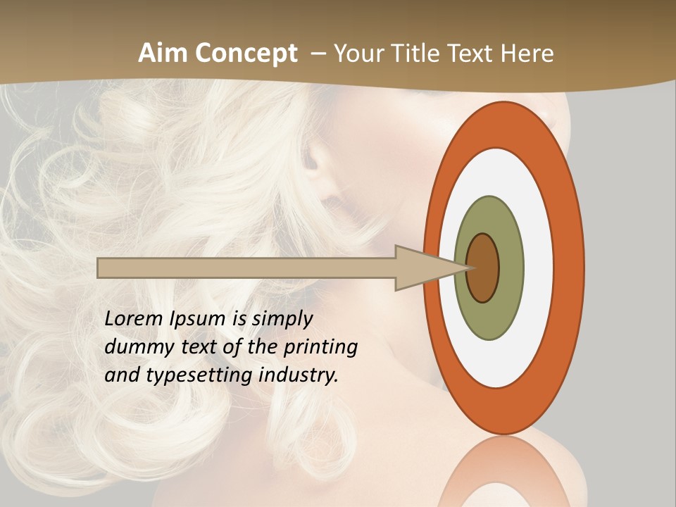 A Woman With Blond Hair And A Black Background PowerPoint Template