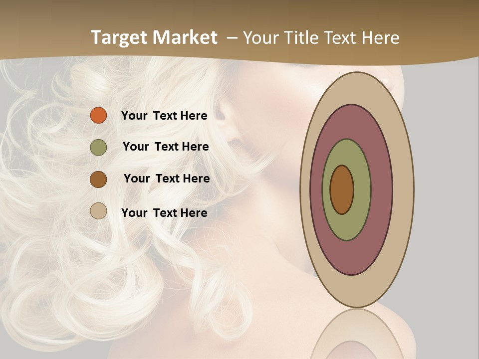 A Woman With Blond Hair And A Black Background PowerPoint Template