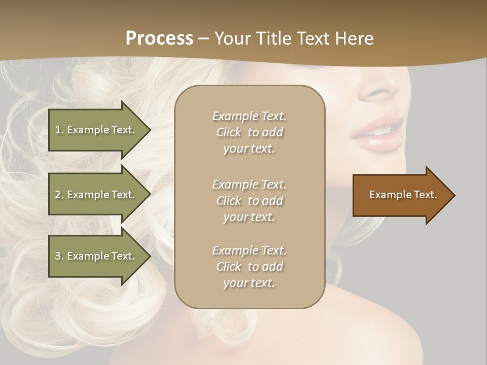 A Woman With Blond Hair And A Black Background PowerPoint Template