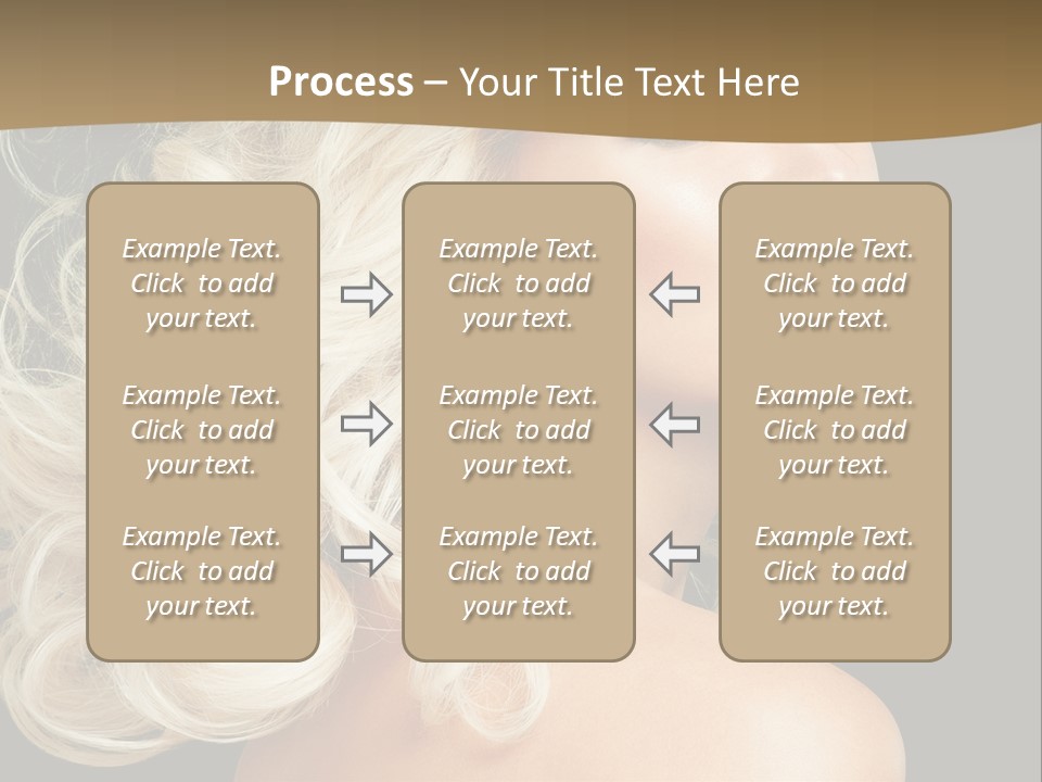 A Woman With Blond Hair And A Black Background PowerPoint Template