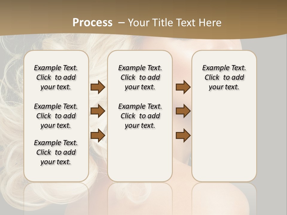 A Woman With Blond Hair And A Black Background PowerPoint Template