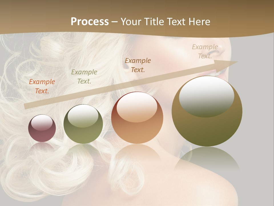 A Woman With Blond Hair And A Black Background PowerPoint Template