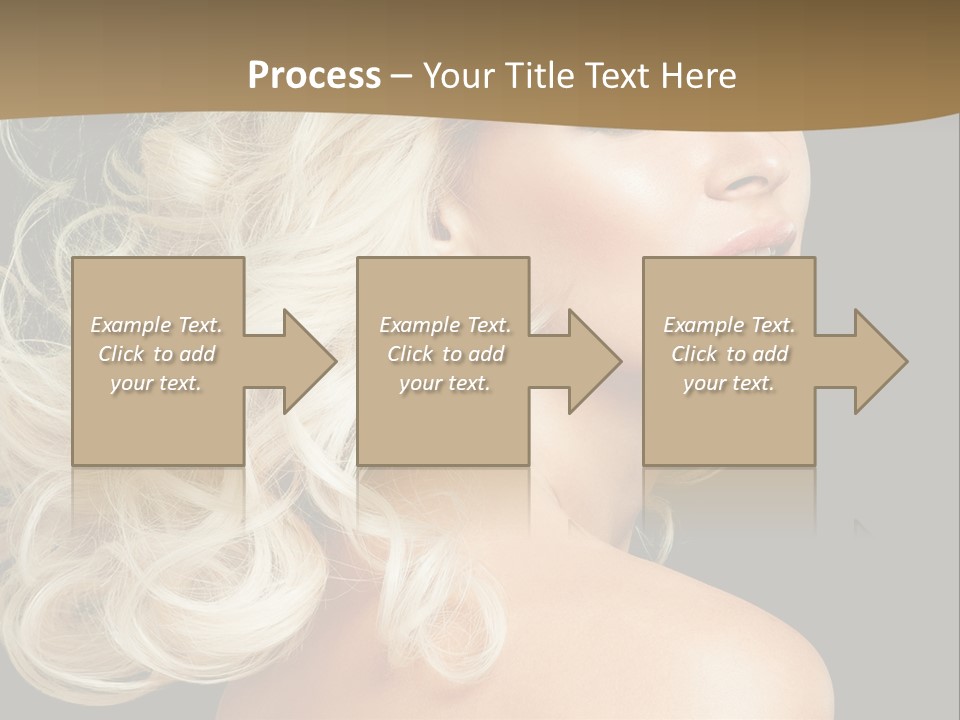 A Woman With Blond Hair And A Black Background PowerPoint Template